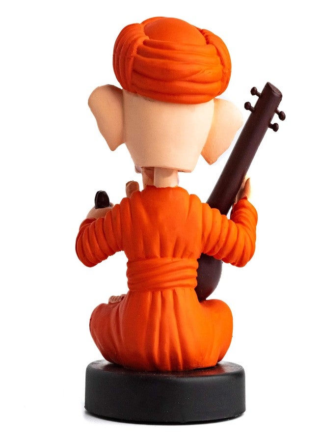 Buko Famous Figure Shakey bobblehead with Mobile Holder Suitable for car Interior, Office Desk & Study Table (Sitting Ganesh Ji/W Sitar) - Image 3